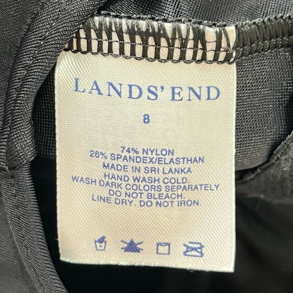 Lands' End Black One Piece Swimsuit Size 8 - Picture 4 of 4